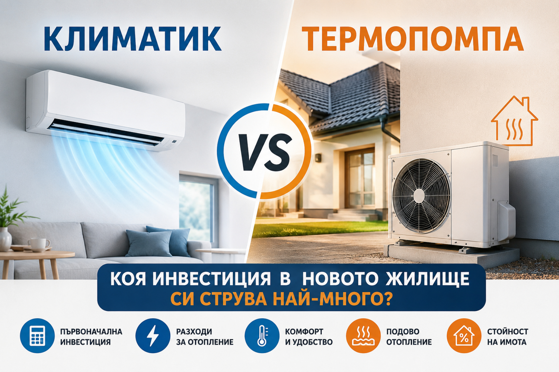 Климатик или термопомпа: Коя инвестиция в новото жилище си струва най-много? - Главна снимка